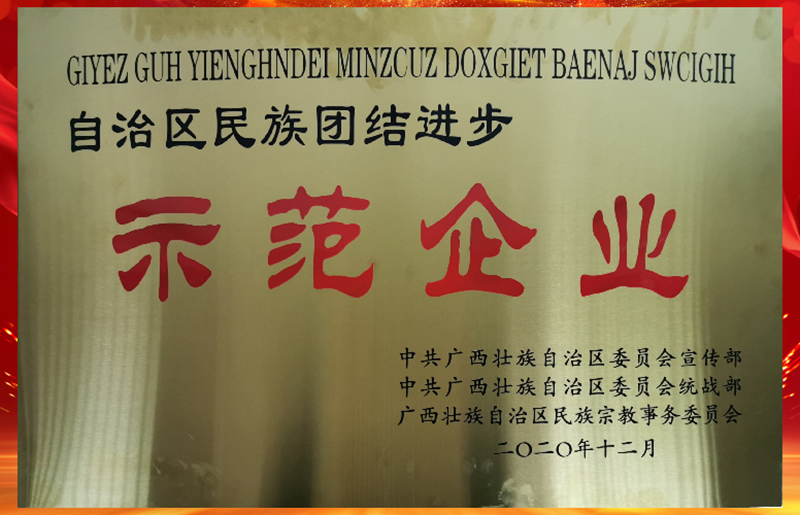 2020年榮獲自治區(qū)民族團結進步示范企業(yè)稱號