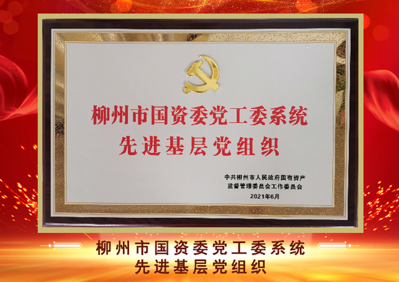 2021年榮獲柳州市國資委黨工委系統(tǒng)“先進(jìn)基層黨組織”稱號